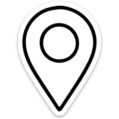 a simple and clear pinpoint icon on a red dot, suitable for marking a location sticker