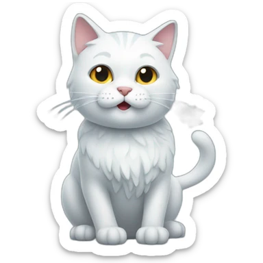 Cat freezing sticker