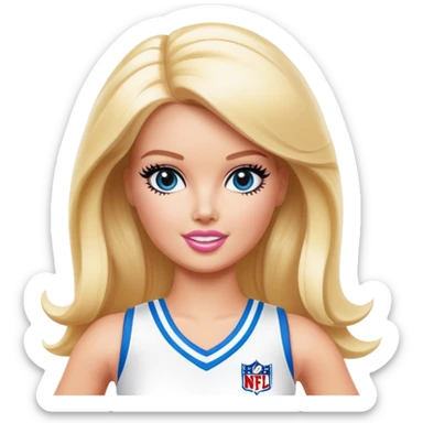 NFL cheerleader Barbie sticker