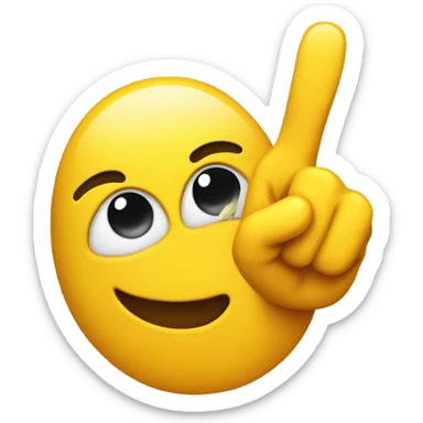 yellow emoji with open eyes and tongue sticking out to the left and showing this gesture 🤟🏻 to the right sticker