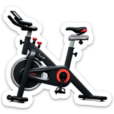 Peloton stationary bike with screen sticker