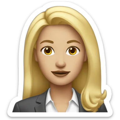 executive woman blonde hair sticker