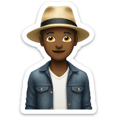 boys in stylish hats indoors sticker