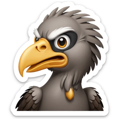 I want an emoji of a vulture with an angry face sticker
