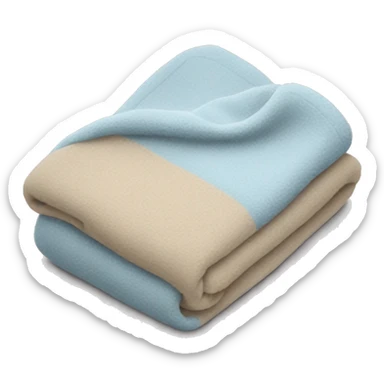 Cozy beige and light blue blanket  sticker