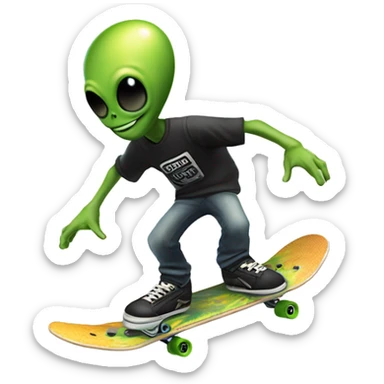 The Alien (Tony Hawk’s Pro Skater 2): Iconic-style Candid Likeness Rare Unlockable Character

An unusual, green extraterrestrial skater, the Alien adds a unique twist and is unlockable by completing hidden objectives in the game. sticker