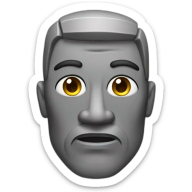 Moai BodyBuilder with grey skin sticker