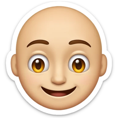 simple emoji face with the vibe of 'yikemike', featuring a mischievous smile and raised eyebrow sticker