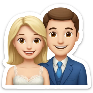 Married couple male and female sticker