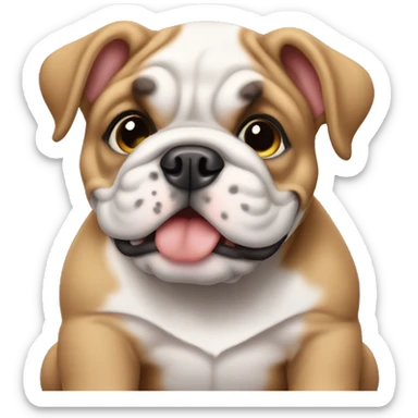 Bulldog puppy sticker