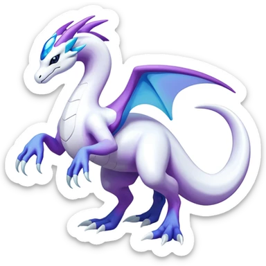Futuristic-lugia-dragonair-suicune-hybrid, full body sticker
