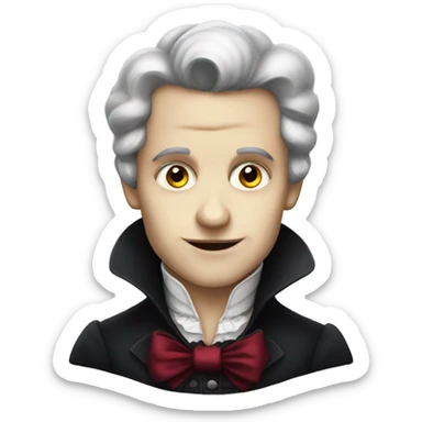 Vampire in victorian clothes sticker