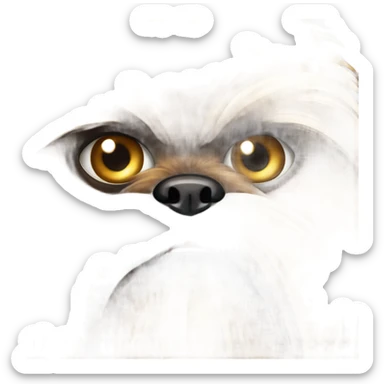 brussels griffon ewok, angry and wild sticker