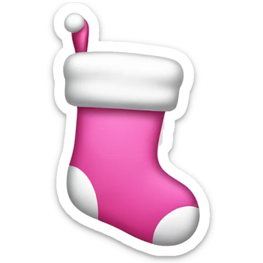 Pink Christmas stocking  sticker