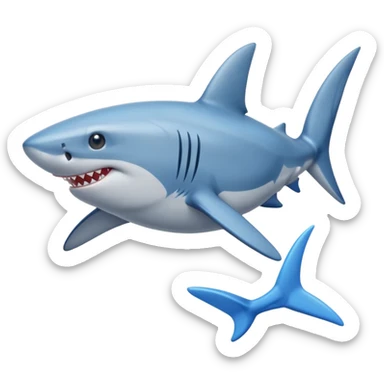 Tralalelo tralala shark with blue shoes sticker