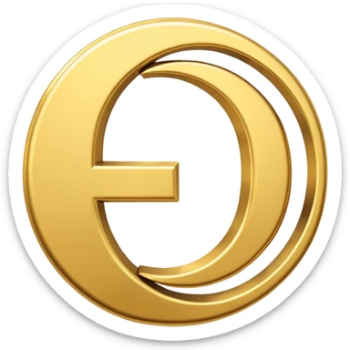 simbolo da terapia ocupacional (a letra “T” e a letra “O” juntas com esse simbolo junto “ ☤” sticker