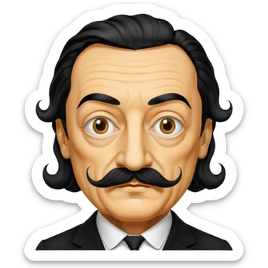 Fais-moi un masque de Salvador Dali d'une manière réaliste, la même série que La Casa de Papel sticker