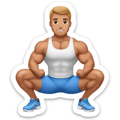 bodybuilder using foam roller sticker