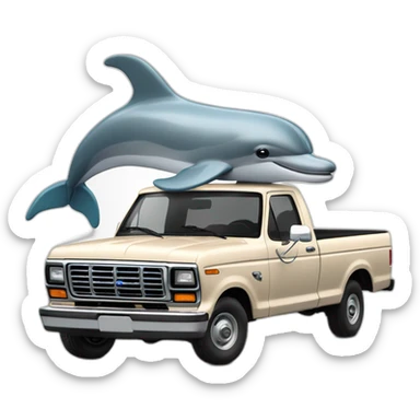 dolphin driving cream 1987 ford f-150 sticker