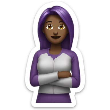 Woman who like aubergine sticker