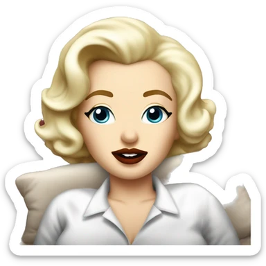 Marylin Monroe Laying on a couch sticker