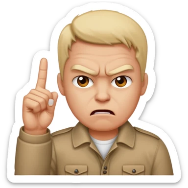 Personne qui fait un doigt d'honneur sticker