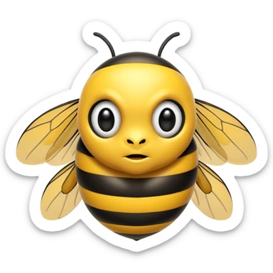 A surprised bumblebee sticker