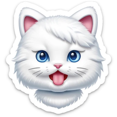 Hello-kitty hello-kitty with blue eyes sticking her tongue out sticker