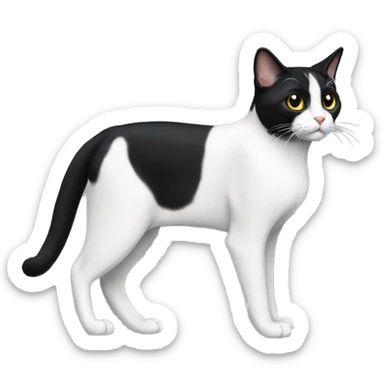 Tuxedo Cat Breed Full Body sticker