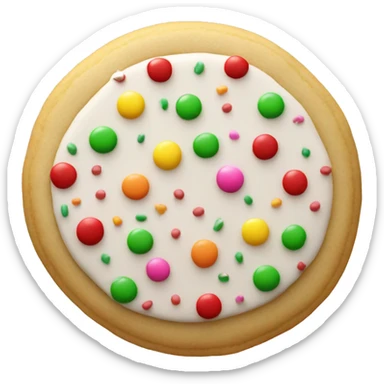 cute christmas sugar cookie with sprinkles  sticker