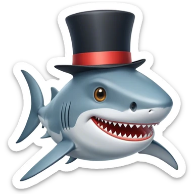 requin haut de forme sticker