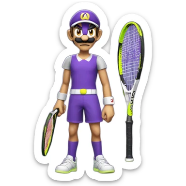 Tennis Waluigi sticker