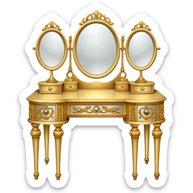 gold DRESSING TABLE sticker