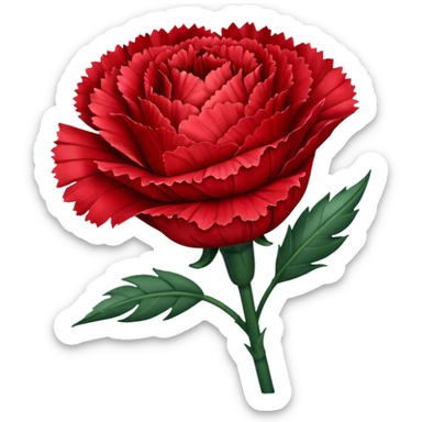 more carnation less rose. Darker red and transparent background sticker