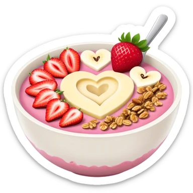 smoothie bowl with strawberries sticker