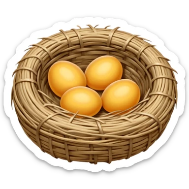 empty birds nest sticker