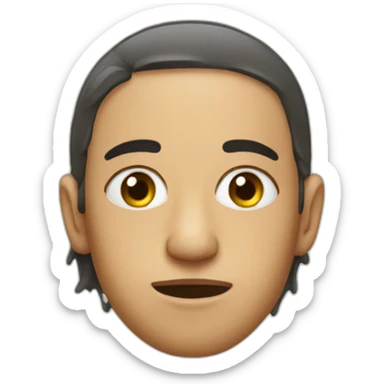 The wet face of an Israeli sticker