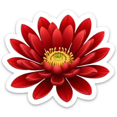 chrysanthemum flower red tattoo without the middle yellow sticker