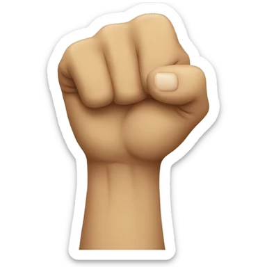 person holding up a fist sticker
