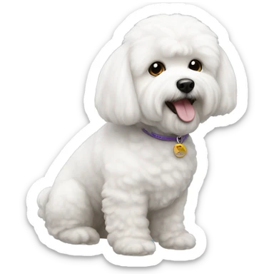 make a bichon frise dog sticker