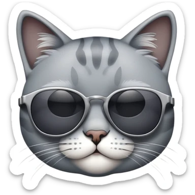 cool cat wearing stylish sunglasses sticker