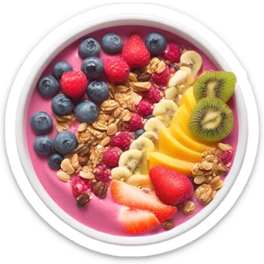 Pink smoothie bowl sticker