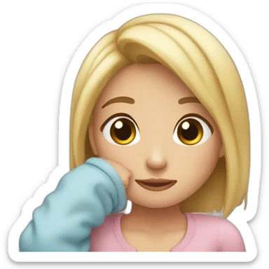 My girlfriend careing me sticker