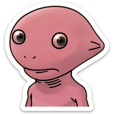Pink alien  sticker