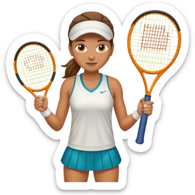 female tennis player sticker