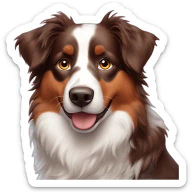 Disney red tri Australian shepherd sticker