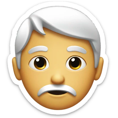 cartoon face with a left black eye sticker