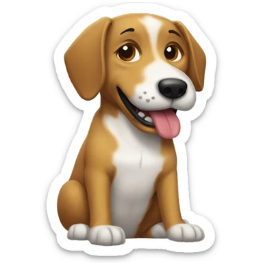 Un perro riendo a carcajadas  sticker