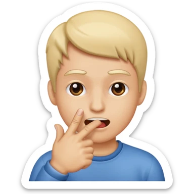 Alguien mordiéndose el dedo índice  sticker