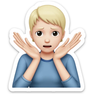 A person strangling themselves with their hands  sticker